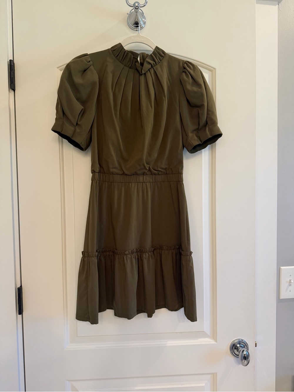 Alice + Olivia army green mini dress 2